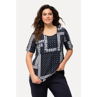 Ulla Popken T-Shirt Vintage Ligne A Col Rond Manches Courtes  