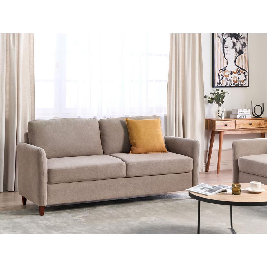 Beliani Canapé 3 places en Tissu  MARE  