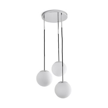 Suspension grappe métal fer et opaline