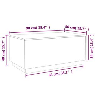 VidaXL Table basse bois d'ingénierie  