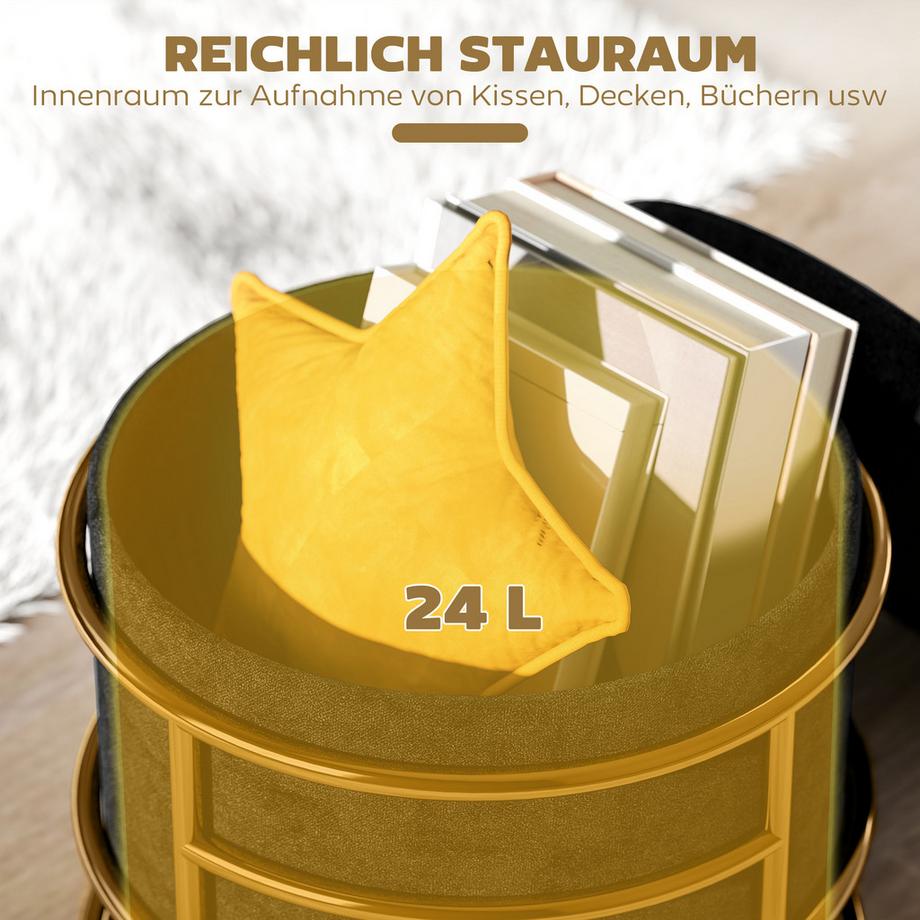 HOMCOM Tabouret de rangement  