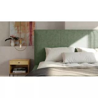 Vente-unique Letto 160 x 200 cm Tessuto Verde oliva - KENZIALI  