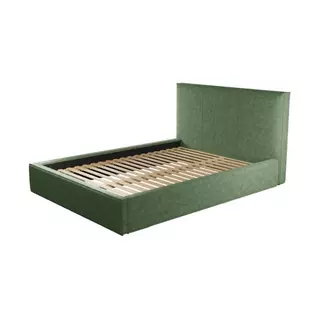 Vente-unique Bett - 160 x 200 cm - Stoff - Olivgrün - KENZIALI  Grün