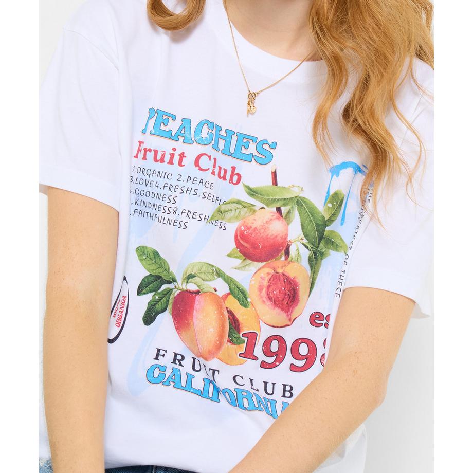 Joe Browns T-shirt oversize à motif pêche  