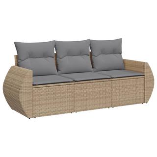 VidaXL set divano da giardino Polirattan  