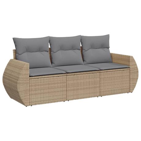 VidaXL set divano da giardino Polirattan  