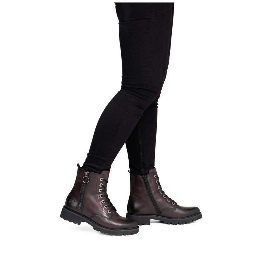 Remonte Schnürstiefelette mit Seitlichem Reissverschluss  