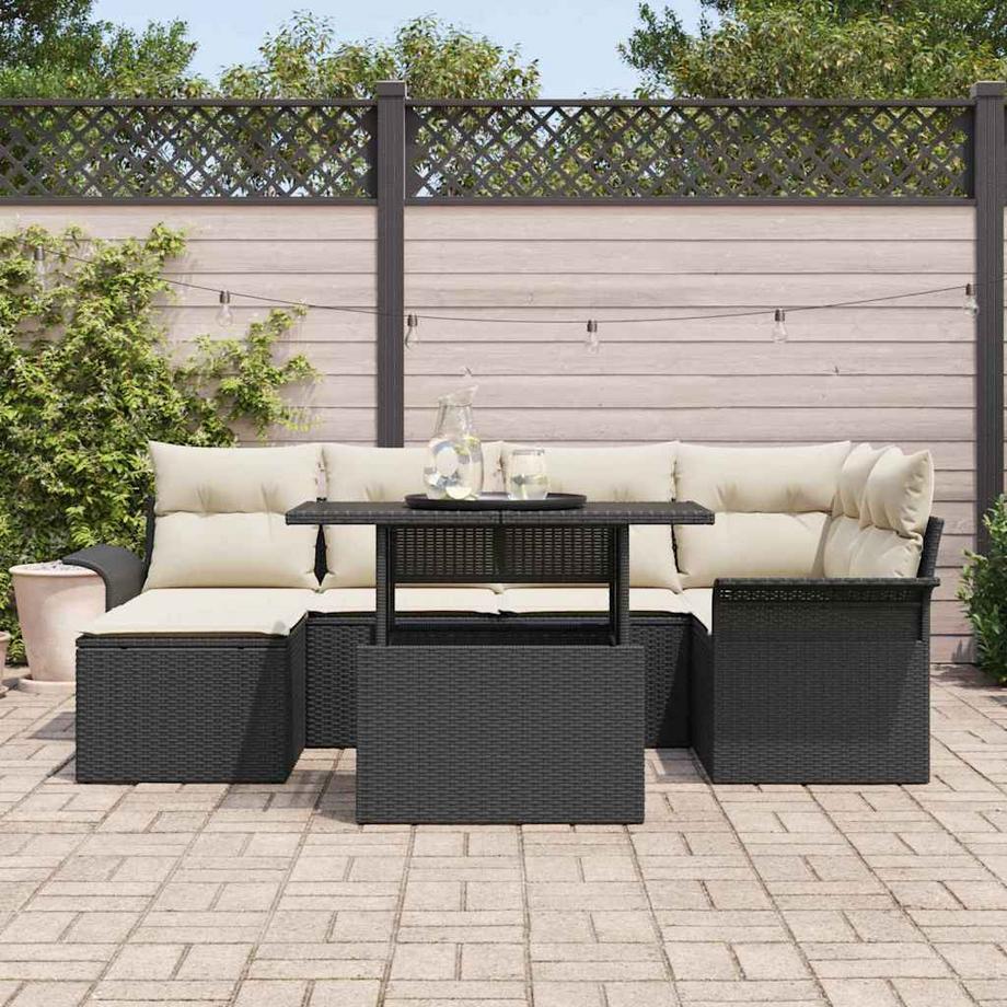 VidaXL Ensemble de meubles de jardin poly rattan  