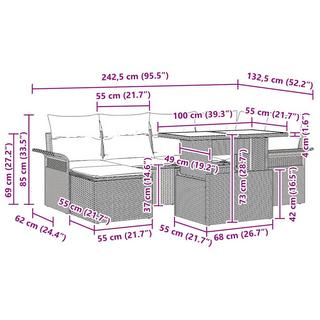 VidaXL Gartenmöbel set poly-rattan  