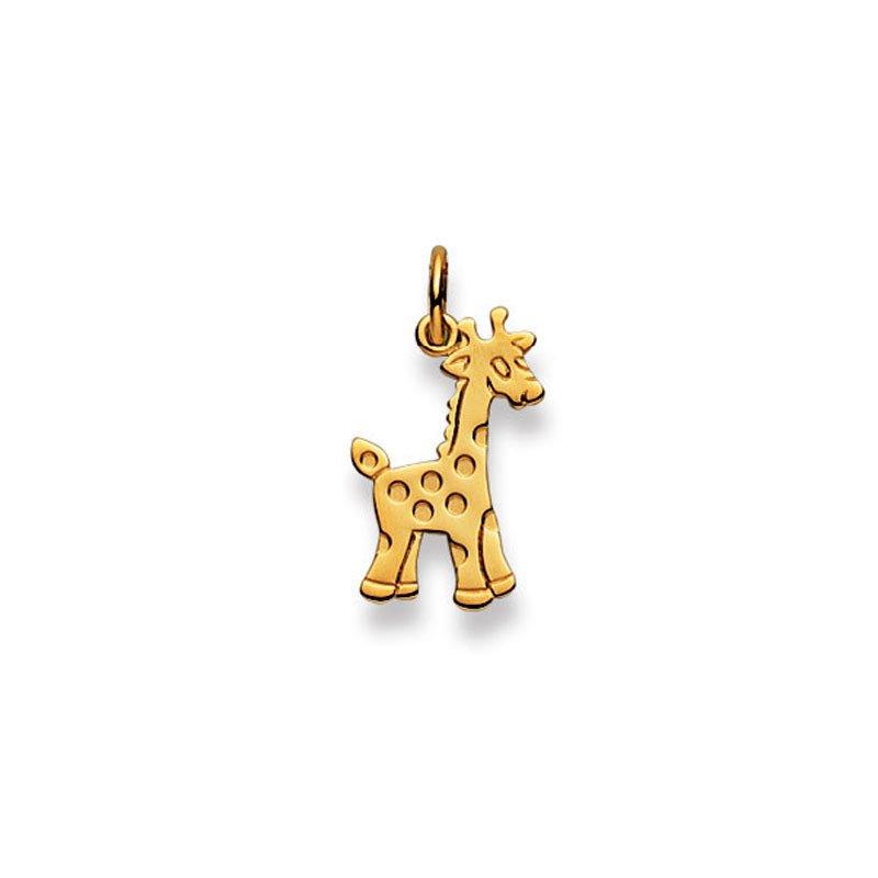 MUAU Schmuck  Pendentif girafe or jaune 750, 21x11mm 