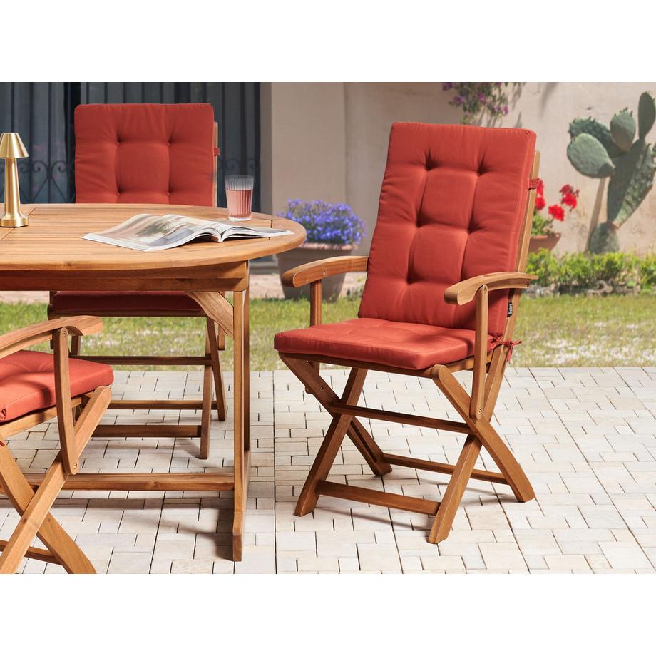 Beliani Lot de 2 coussins de jardin en Polyester Moderne MAUI PREMIUM  