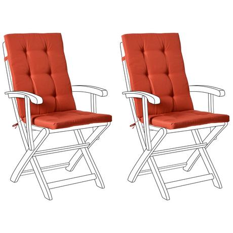 Beliani Lot de 2 coussins de jardin en Polyester Moderne MAUI PREMIUM  