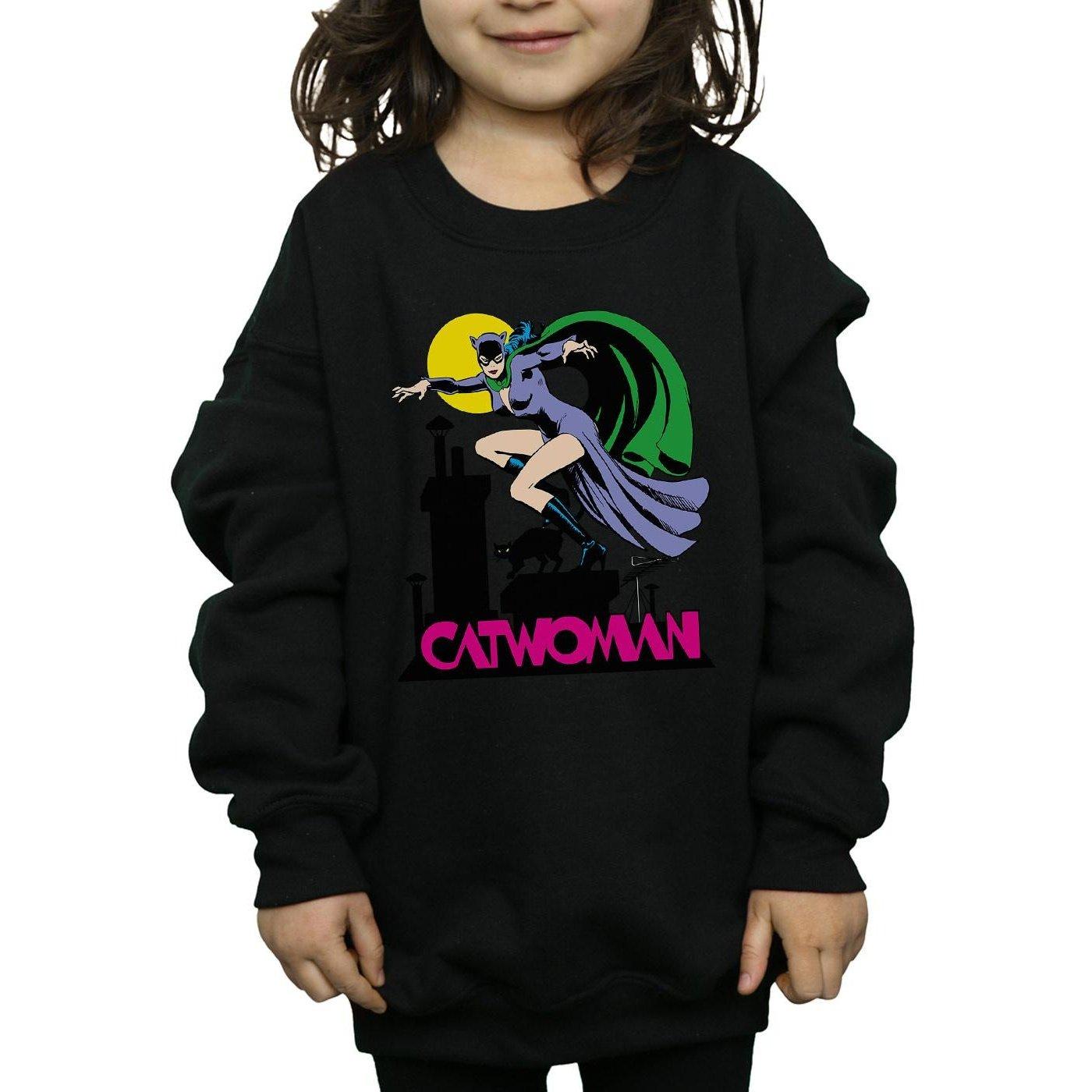DC COMICS  Catwoman Text Logo Sweatshirt 