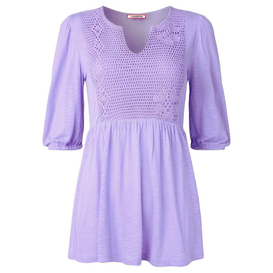 Joe Browns Top Jersey con Inserto in Pizzo  