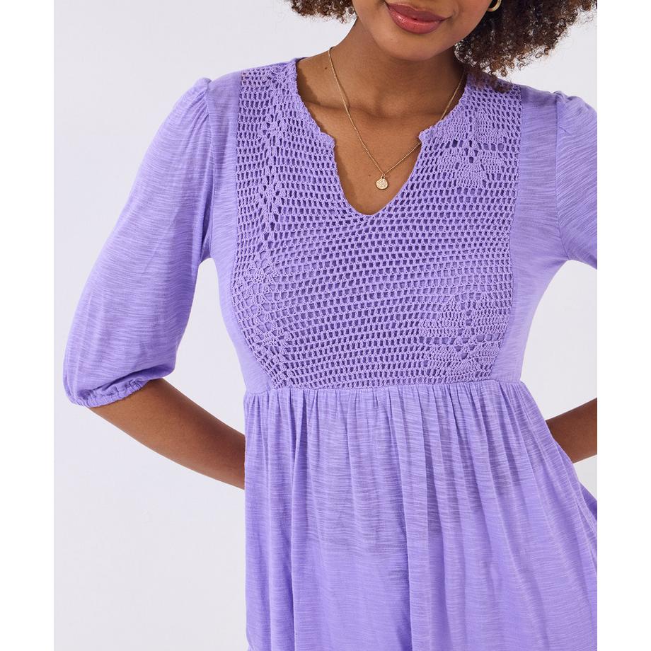 Joe Browns Top Jersey con Inserto in Pizzo  