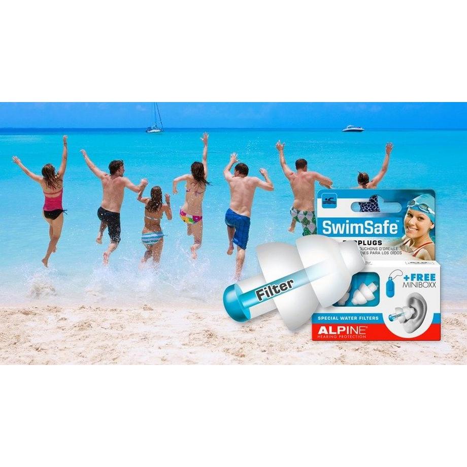 ALPINE  Swimsafe, Gehörschutzstöpsel, mit Euroloch 