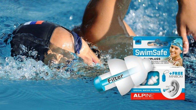 ALPINE  Swimsafe, Gehörschutzstöpsel, mit Euroloch 