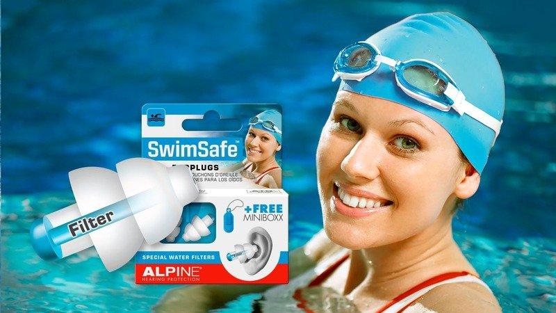 ALPINE  Swimsafe, Gehörschutzstöpsel, mit Euroloch 