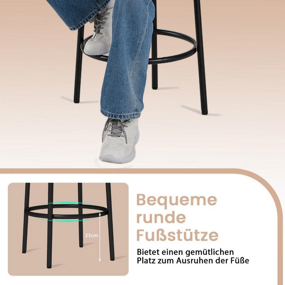 Northix Barhocker mit Fußstütze  