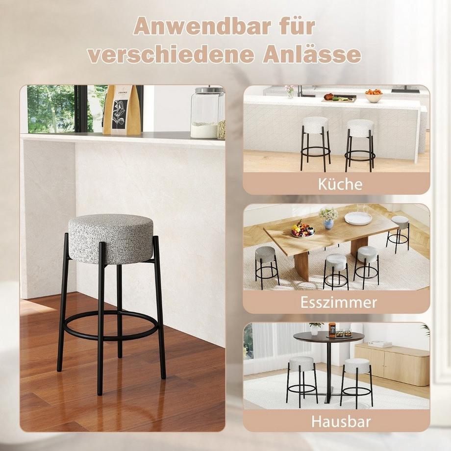 Northix Barhocker mit Fußstütze  