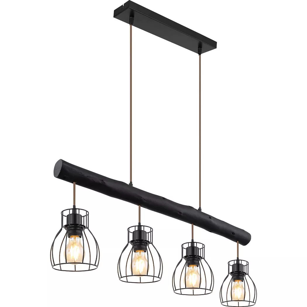 mutoni – Hängeleuchte Mina Metall matt 4xE27, One Size, Schwarz