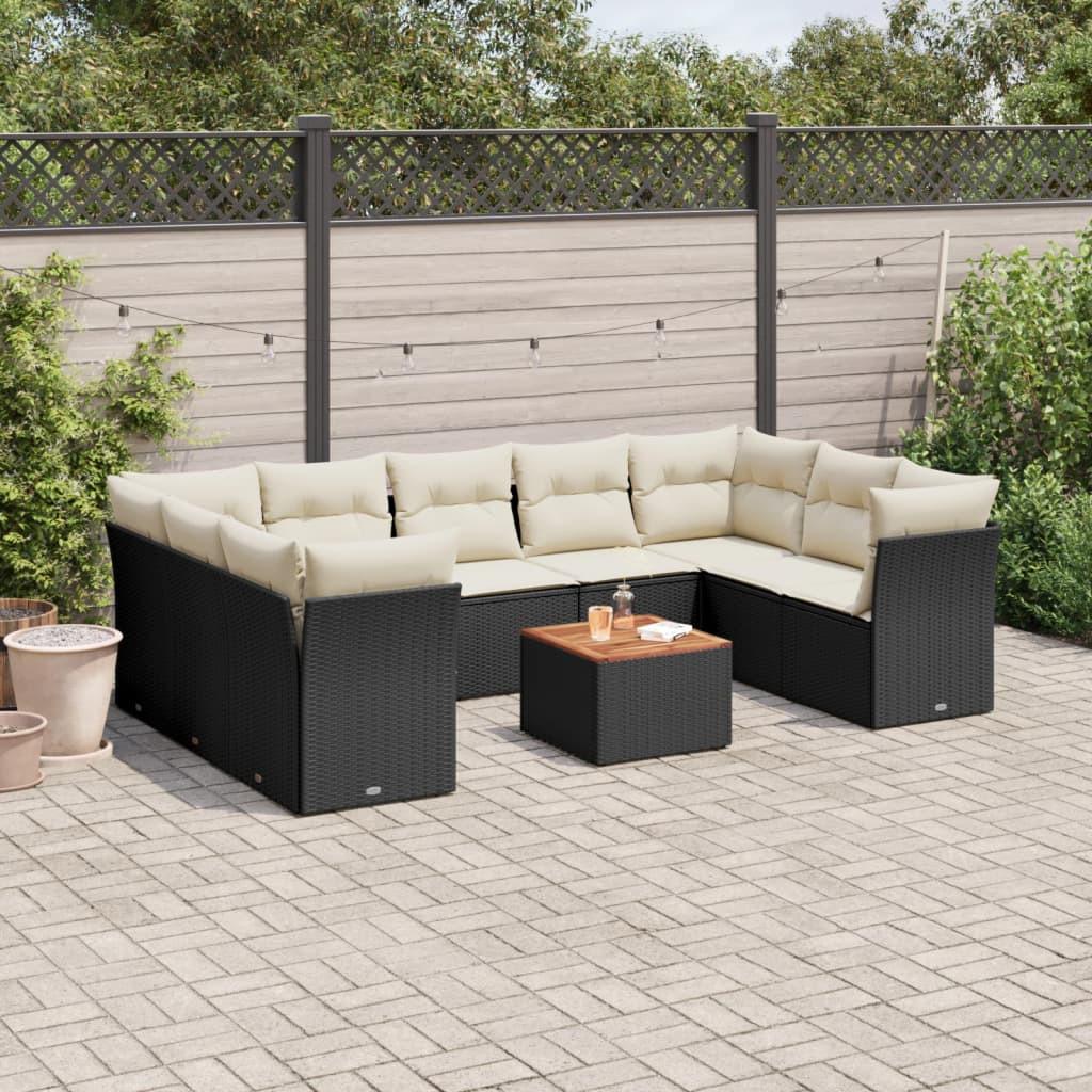 VidaXL set divano da giardino Polirattan  