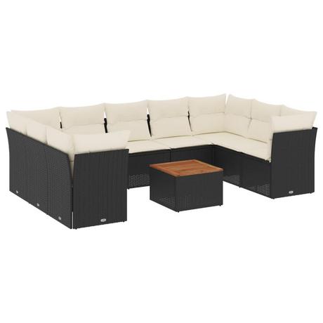 VidaXL set divano da giardino Polirattan  