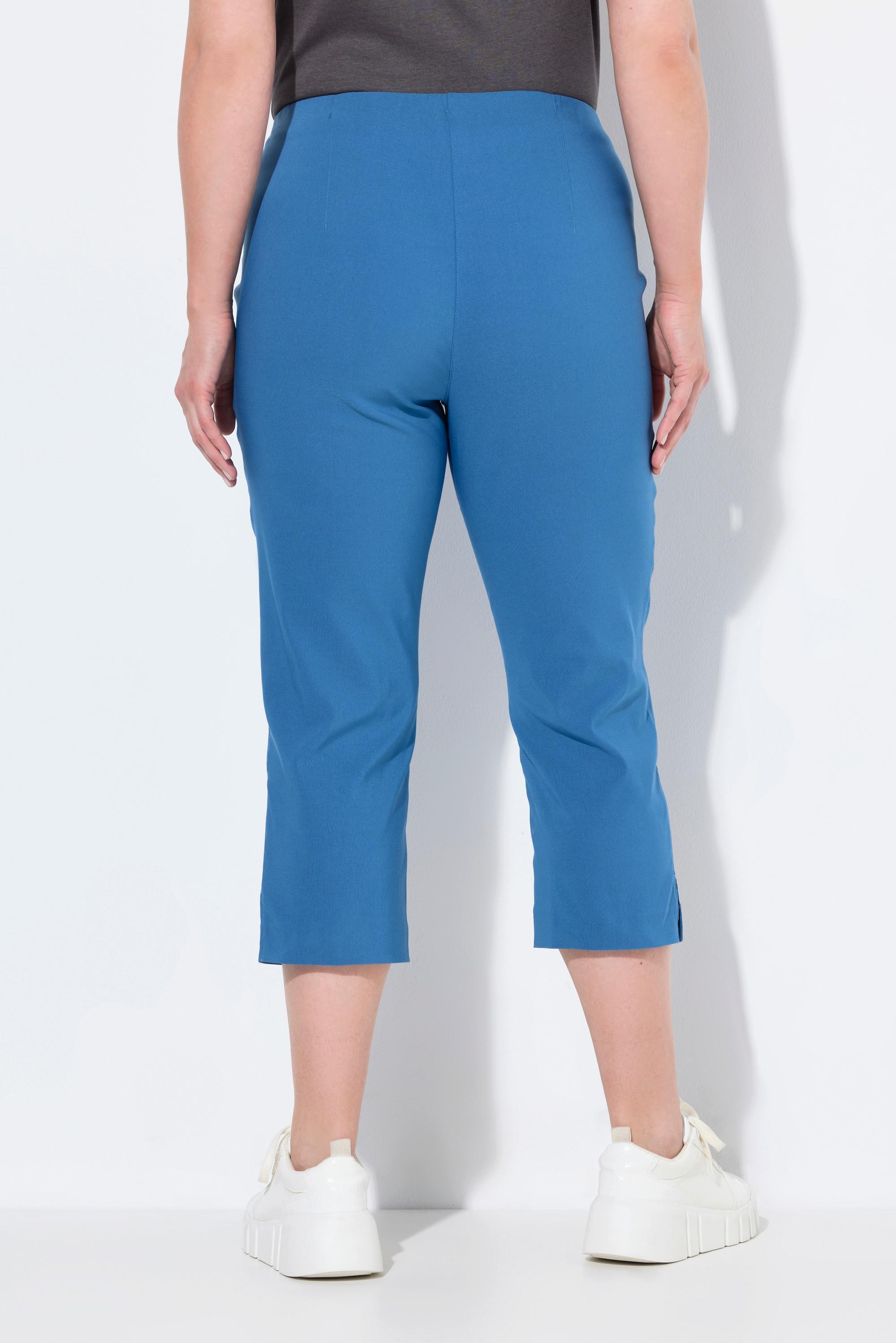 Ulla Popken  Pantalon en bengaline stretch, longueur 3/4 et taille élastique 