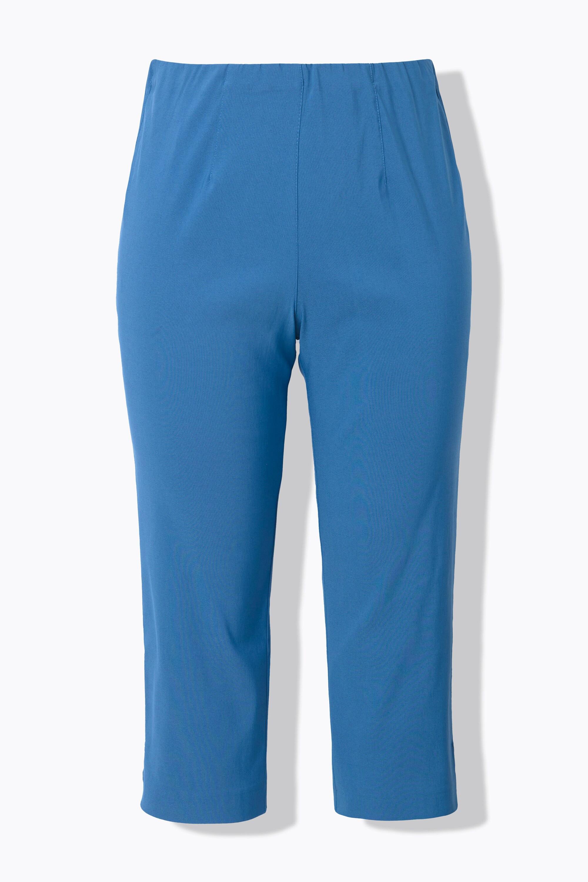 Ulla Popken  Pantalon en bengaline stretch, longueur 3/4 et taille élastique 