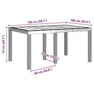 VidaXL Garten essgruppe poly-rattan  