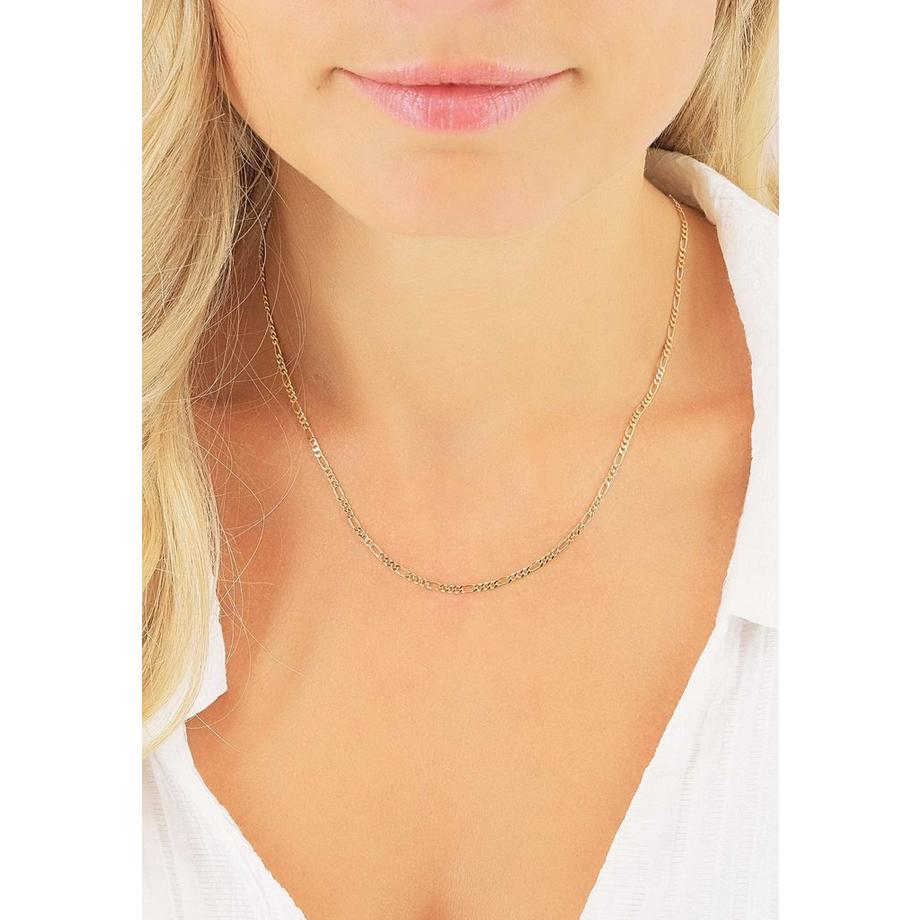 MUAU Schmuck  Collier Figaro Gelbgold 585, 2.3mm, 42cm 