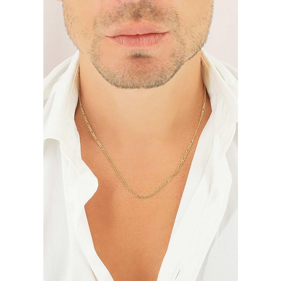 MUAU Schmuck  Collier Figaro Gelbgold 585, 2.3mm, 42cm 