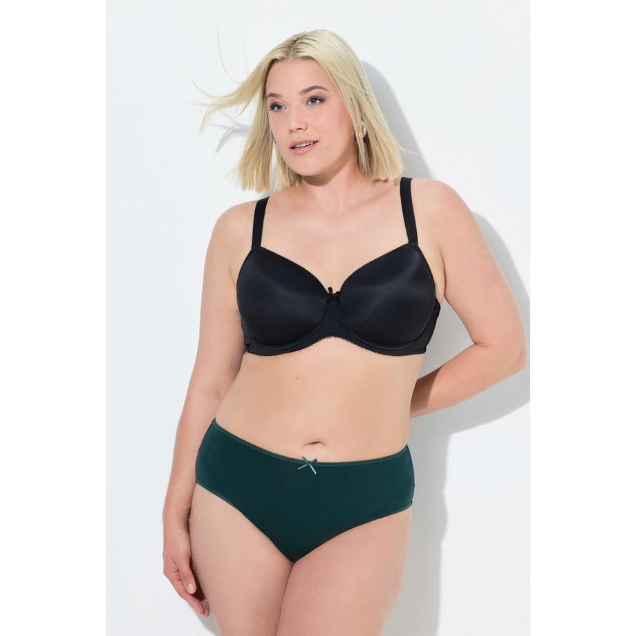 Ulla Popken Einfarbige Slips 5er-Pack  