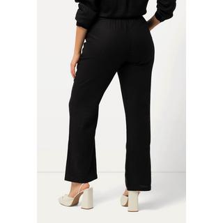 Ulla Popken  Pantalon en lin Mary à taille élastique, jambe droite et large 