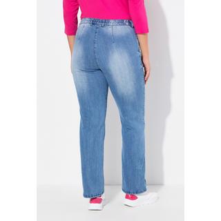 Ulla Popken  Jeans modello Mony con gamba conica, tessuto elasticizzato e stile vintage 