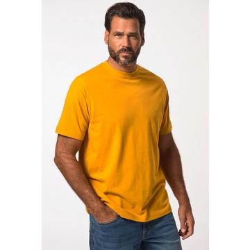 T-shirt Basic en coton peigné, col rond curry