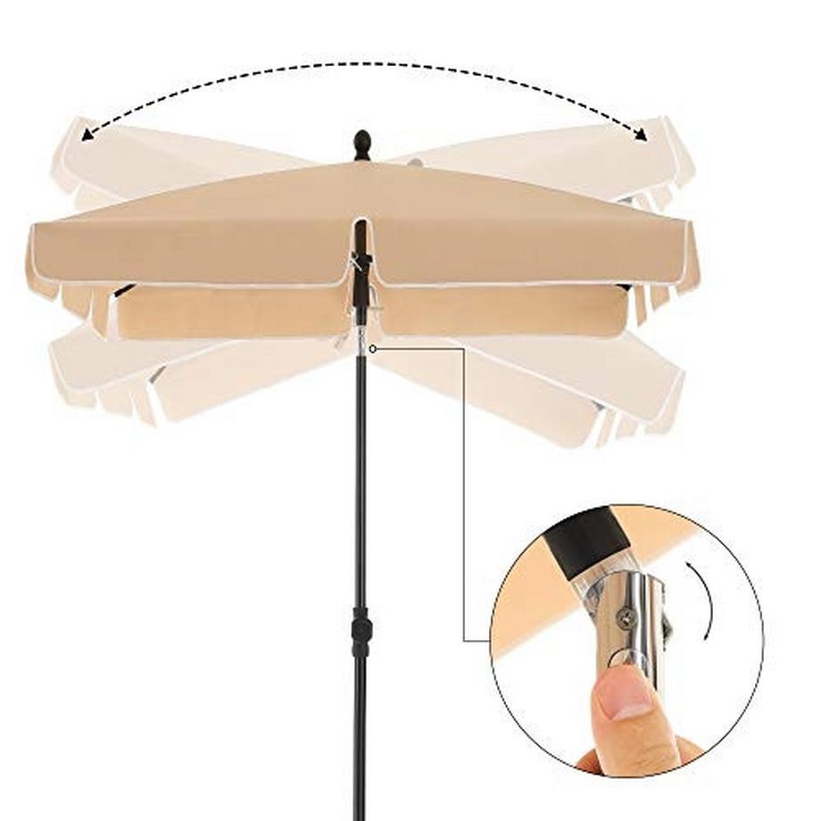 Pricenet Rechteckiger Balkon-Sonnenschirm mit UPF 50+ Sonnenschutz  