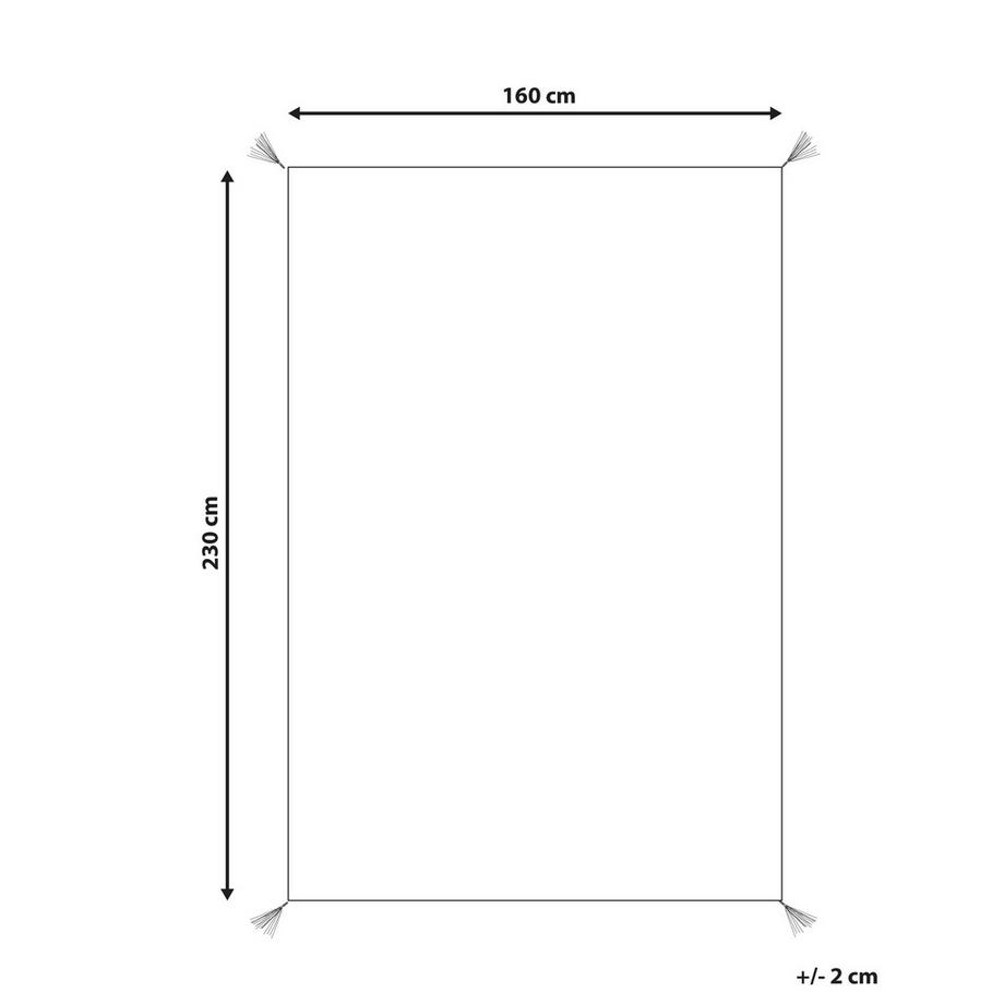 Beliani Tappeto en Cotone Boho MUGLA  