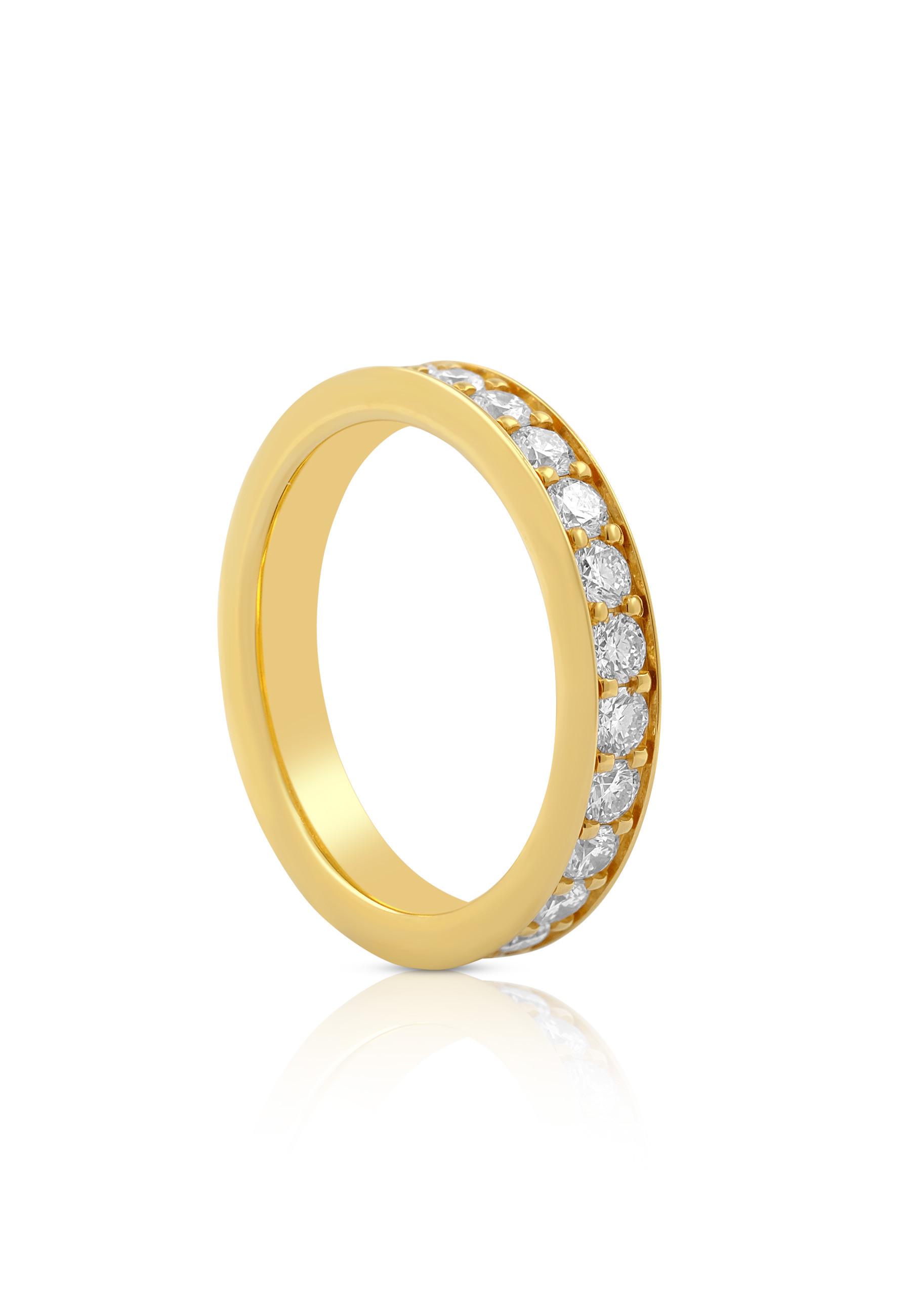 MUAU Schmuck  Bague Mémoire Diamant 1.50ct. or jaune 750 