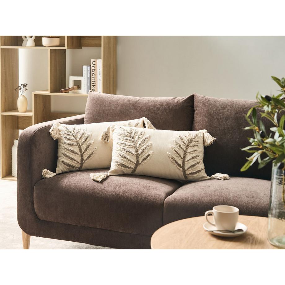 Beliani Lot de 2 coussins décoratifs en Coton Cottage POMETIA  
