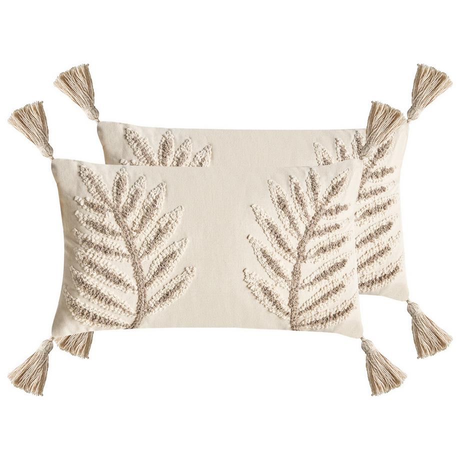 Dekokissen 2er Set aus Baumwolle Landhausstil POMETIA