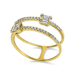 MUAU Schmuck  Ring 750/18K Gelbgold Diamant 0.38ct. 