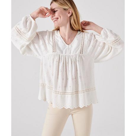 Damart  Blouse broderie anglaise. 