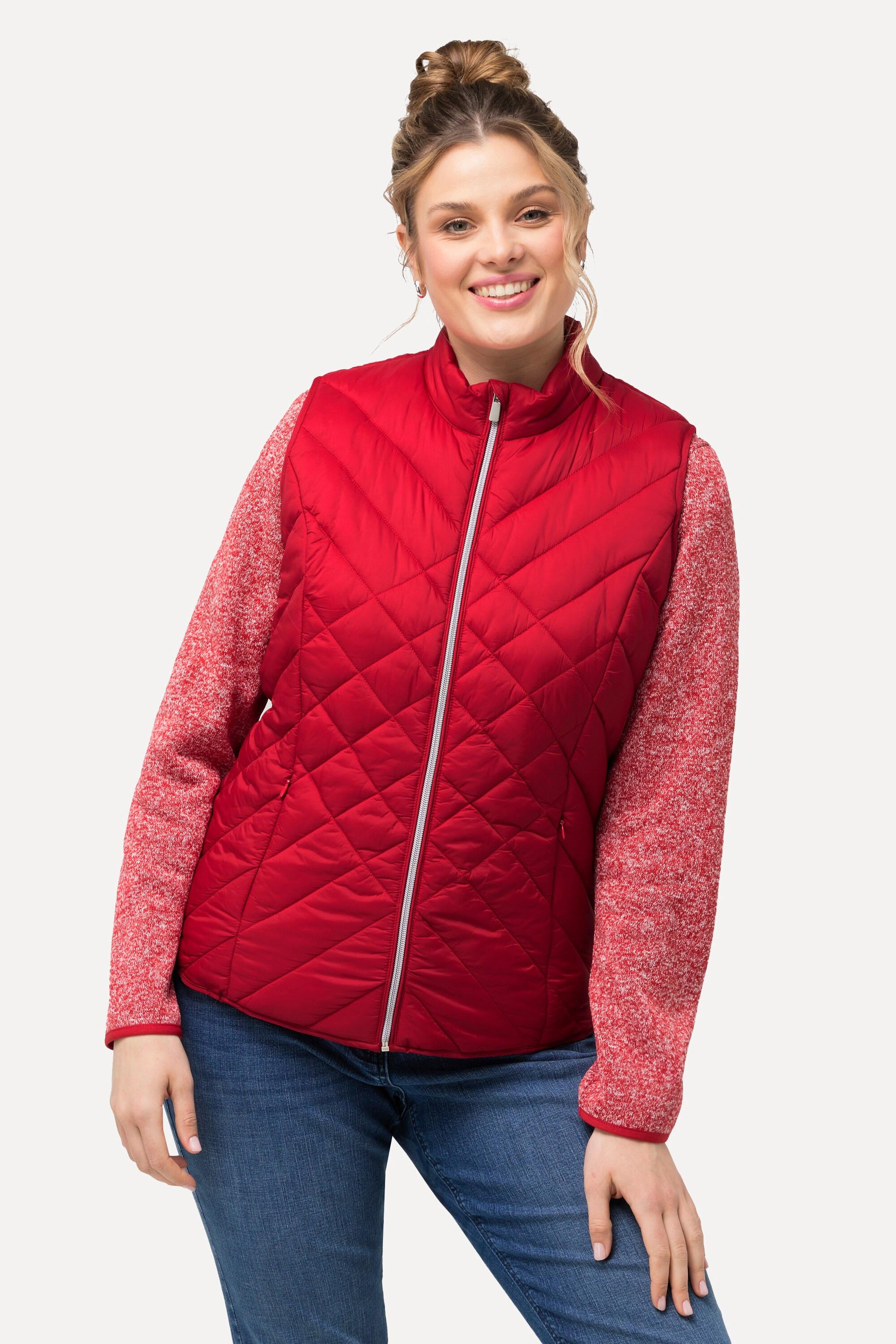 Ulla Popken  Gilet HYPRAR trapuntato e idrorepellente con colletto alto e materiale riciclato 