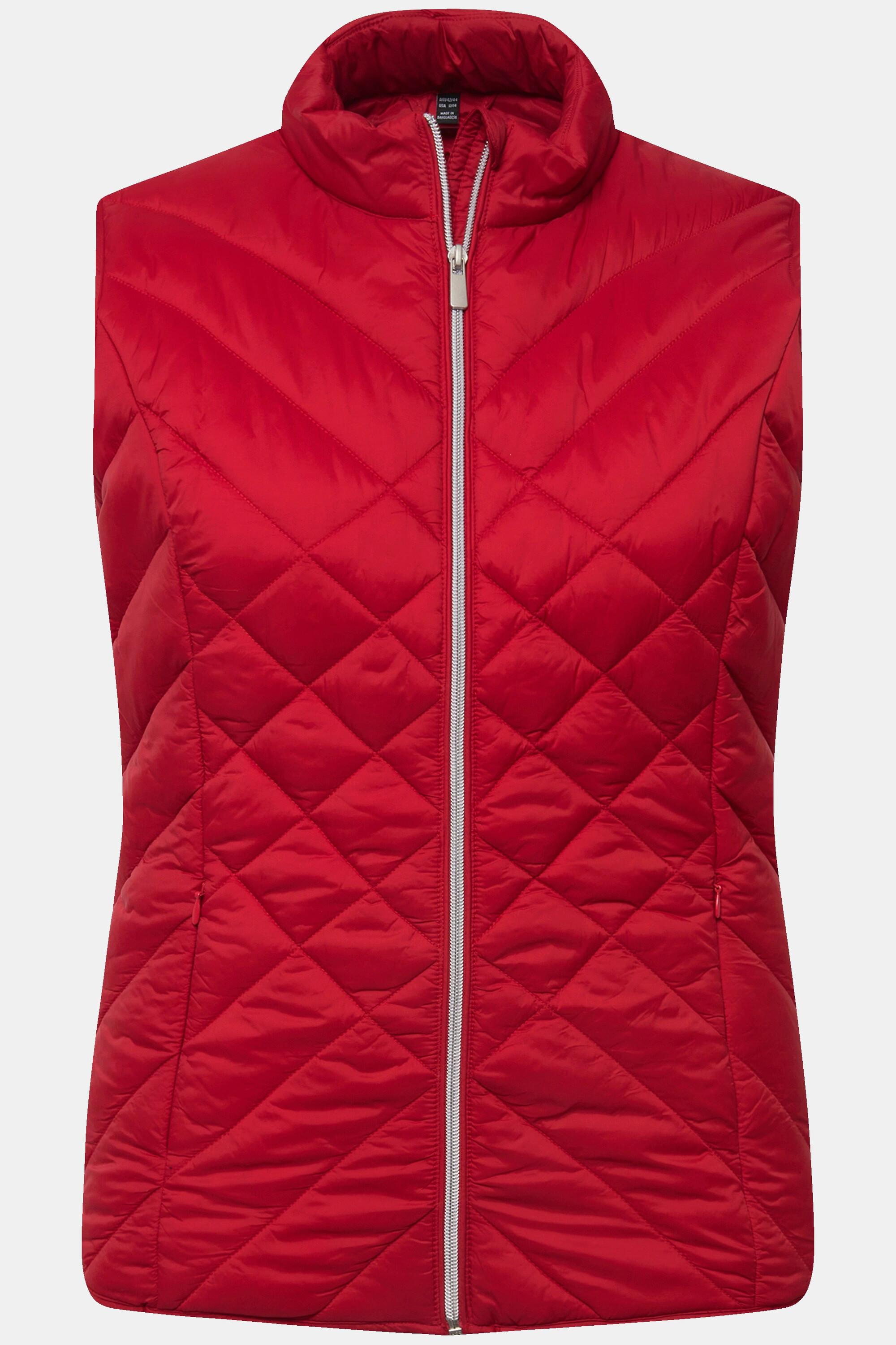 Ulla Popken  Gilet HYPRAR trapuntato e idrorepellente con colletto alto e materiale riciclato 