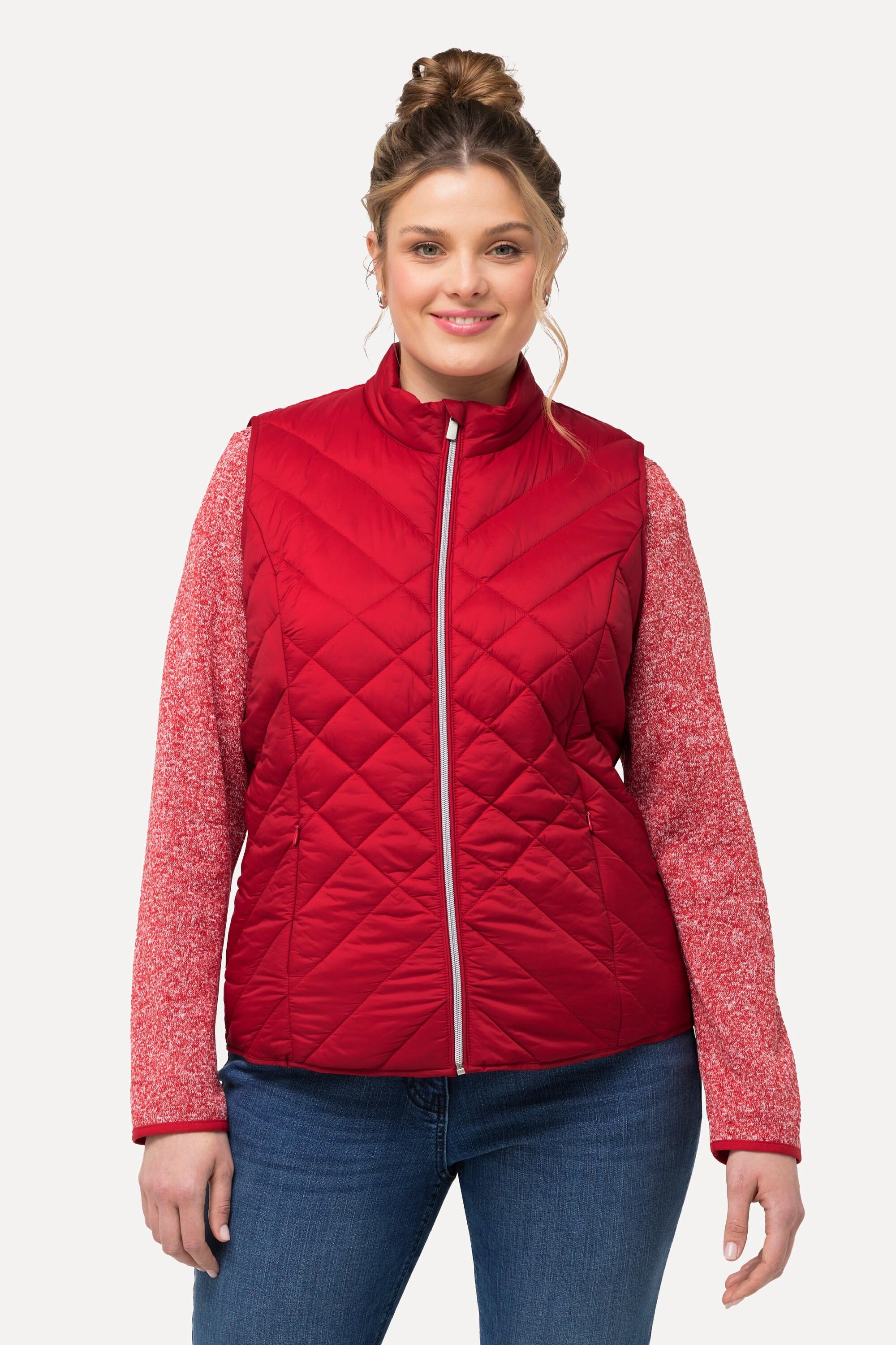 Ulla Popken  Gilet HYPRAR trapuntato e idrorepellente con colletto alto e materiale riciclato 