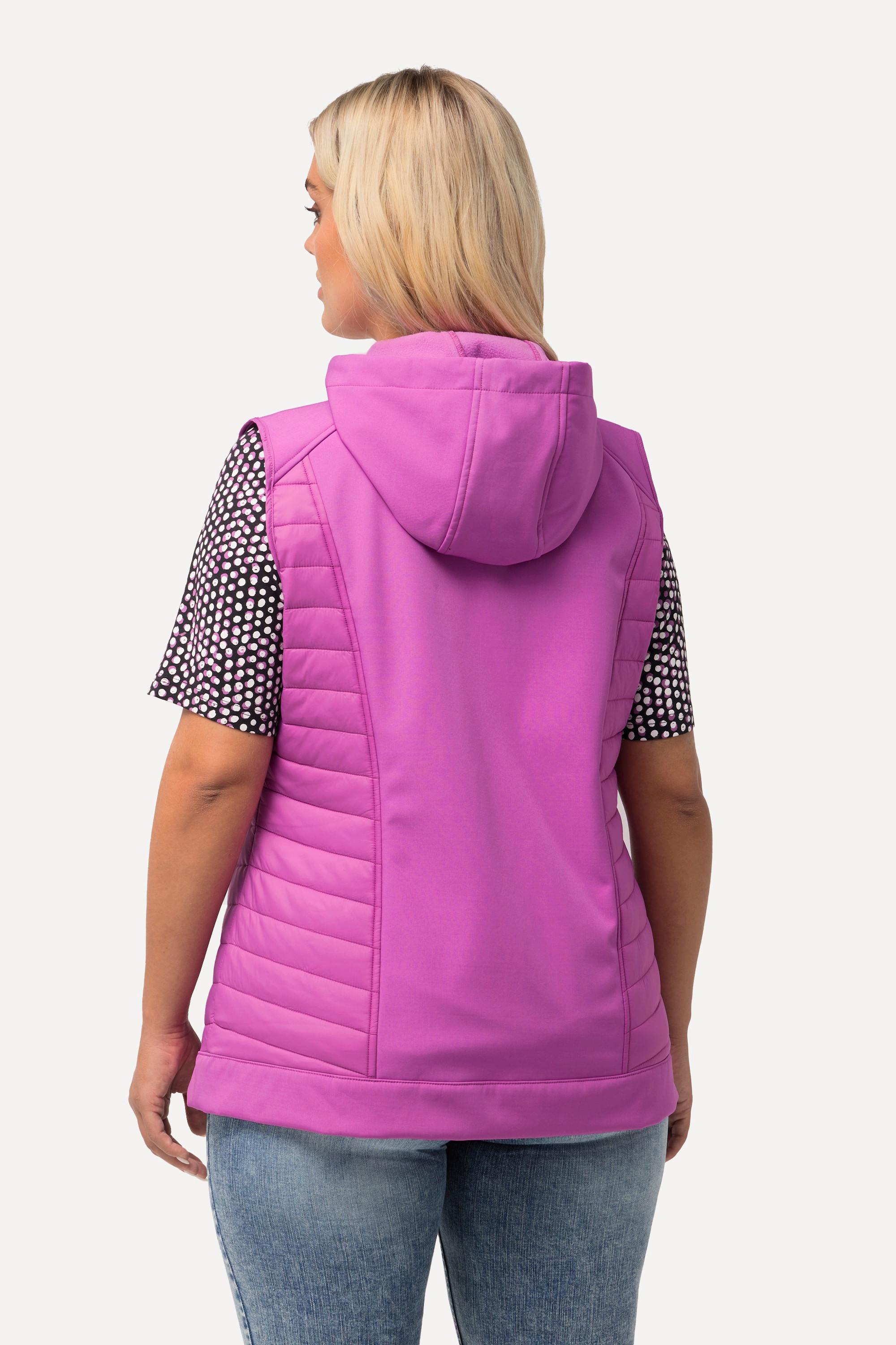 Ulla Popken HYPRAR Gilet Hybride à Capuche Imperméable  
