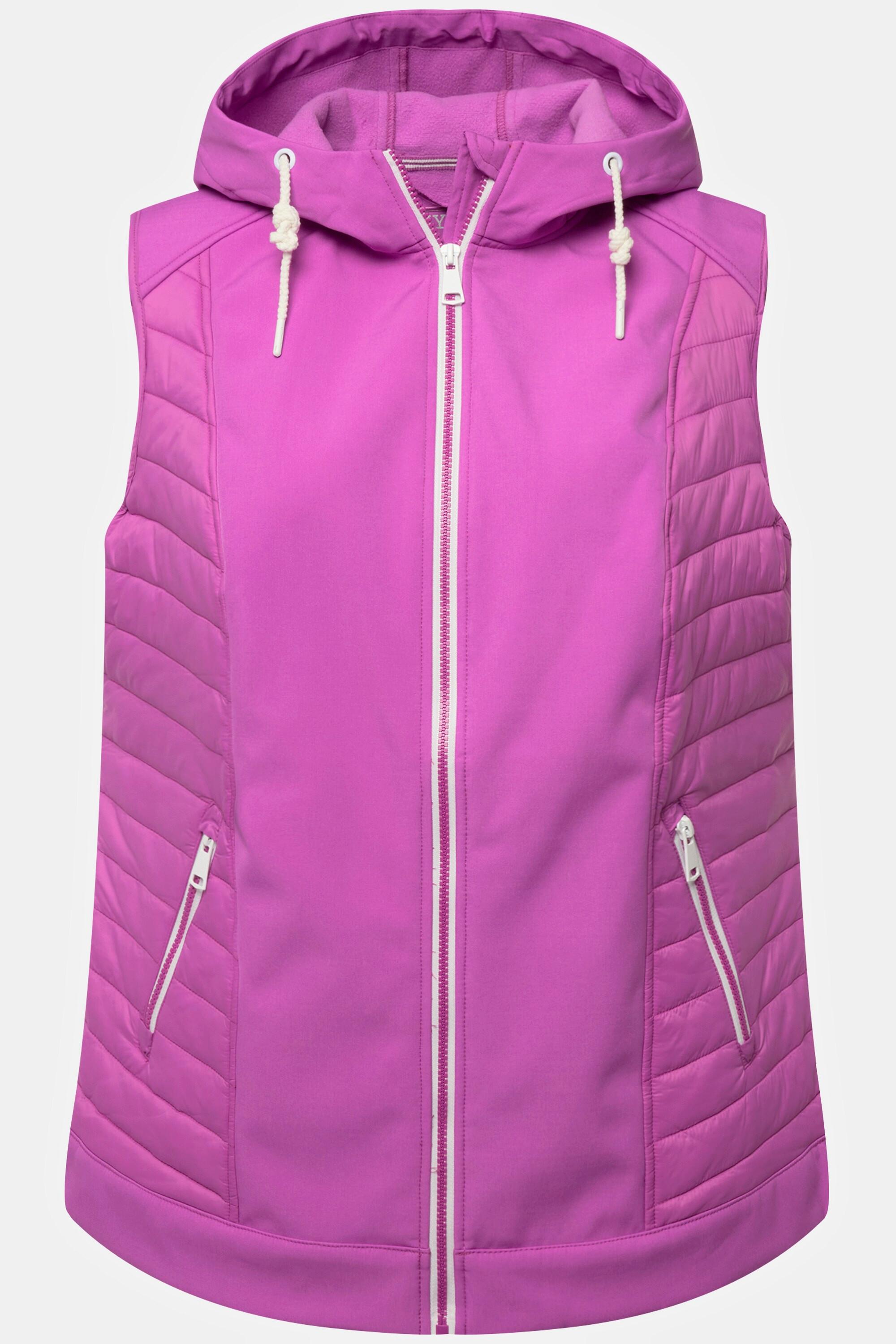 Ulla Popken HYPRAR Gilet Hybride à Capuche Imperméable  