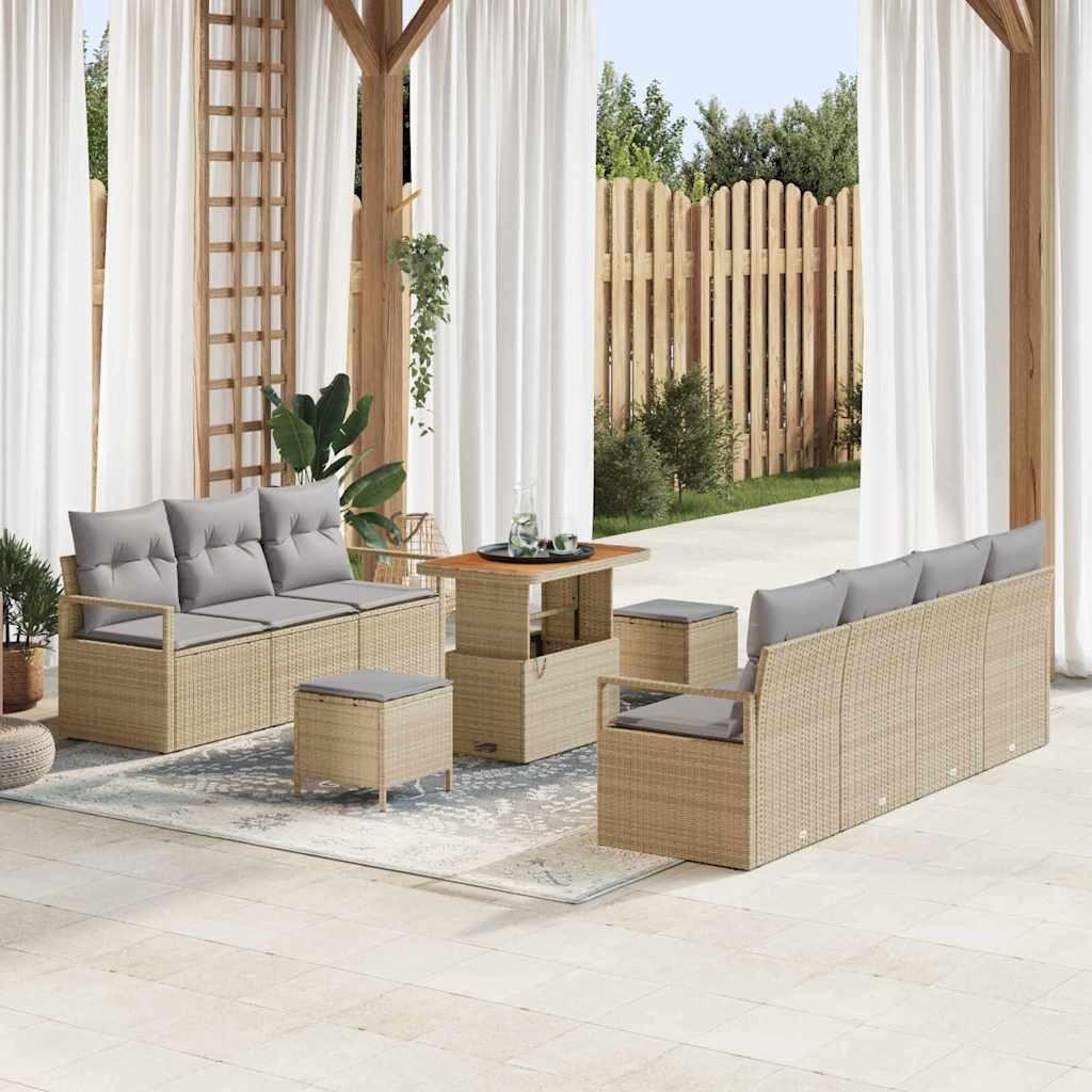 VidaXL Outdoortisch-set poly-rattan  