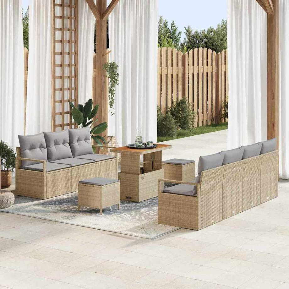 VidaXL Gartensofa-set poly-rattan  